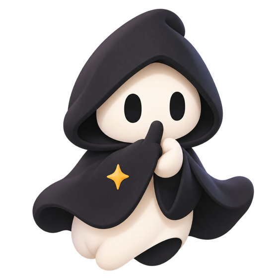 The Veil Keeper holding a finger to its lips